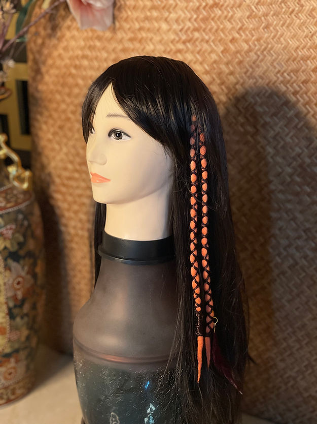 Dark Brown on Orange