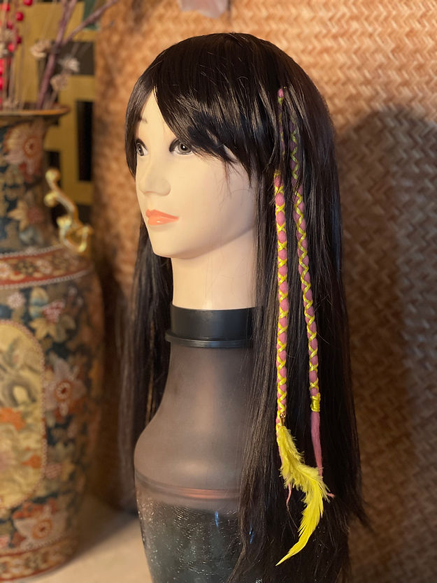 Yellow on Dusky Pink