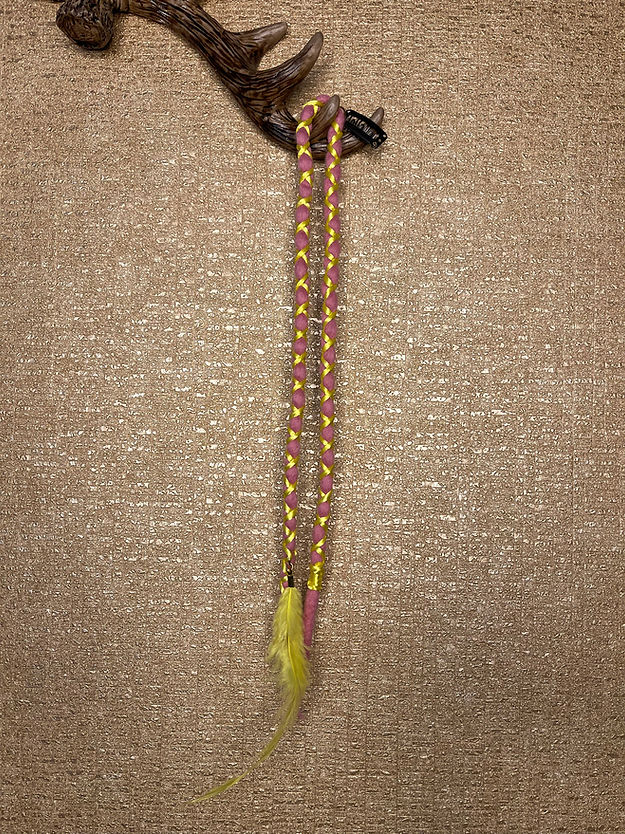 Yellow on Dusky Pink