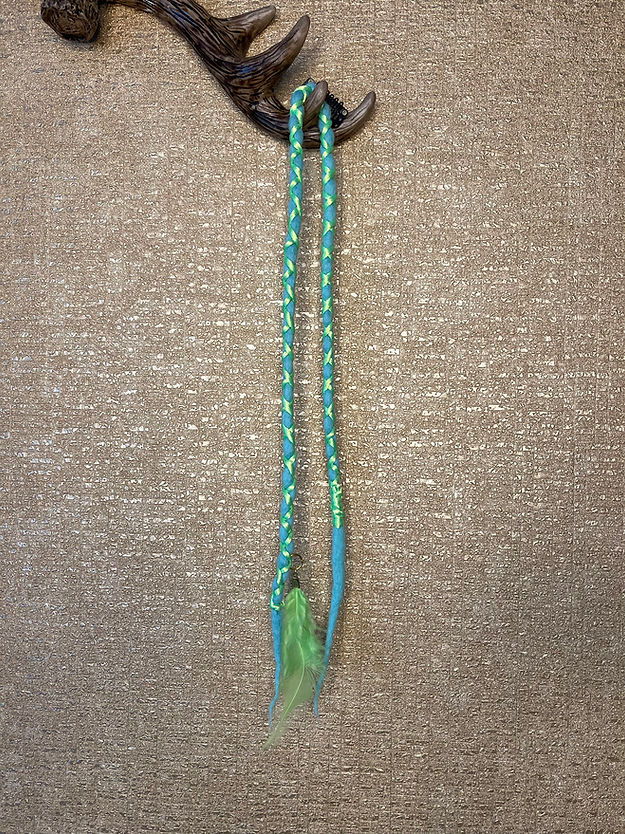 Neon Green on Turquoise