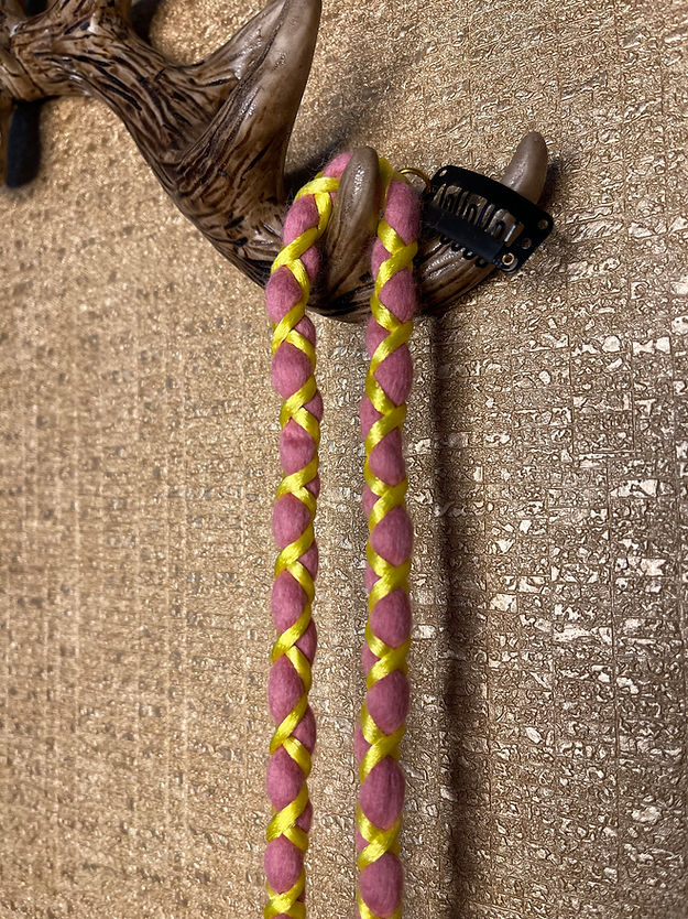 Yellow on Dusky Pink