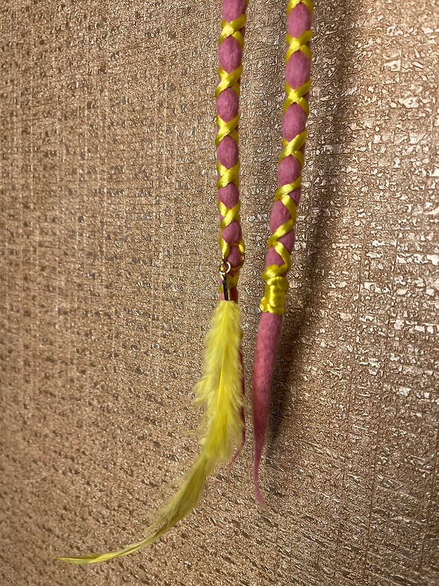 Yellow on Dusky Pink