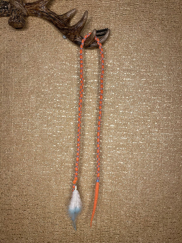 Powder Blue on Orange