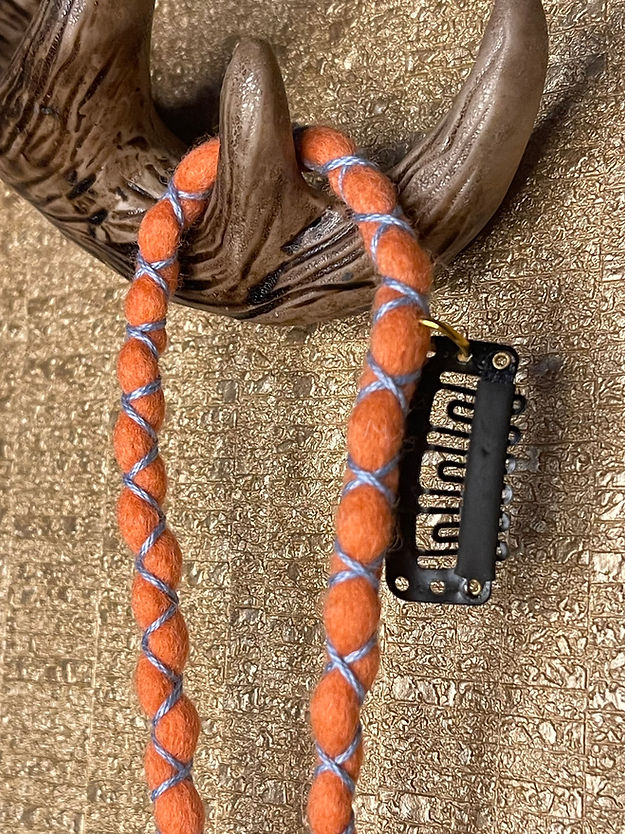 Powder Blue on Orange