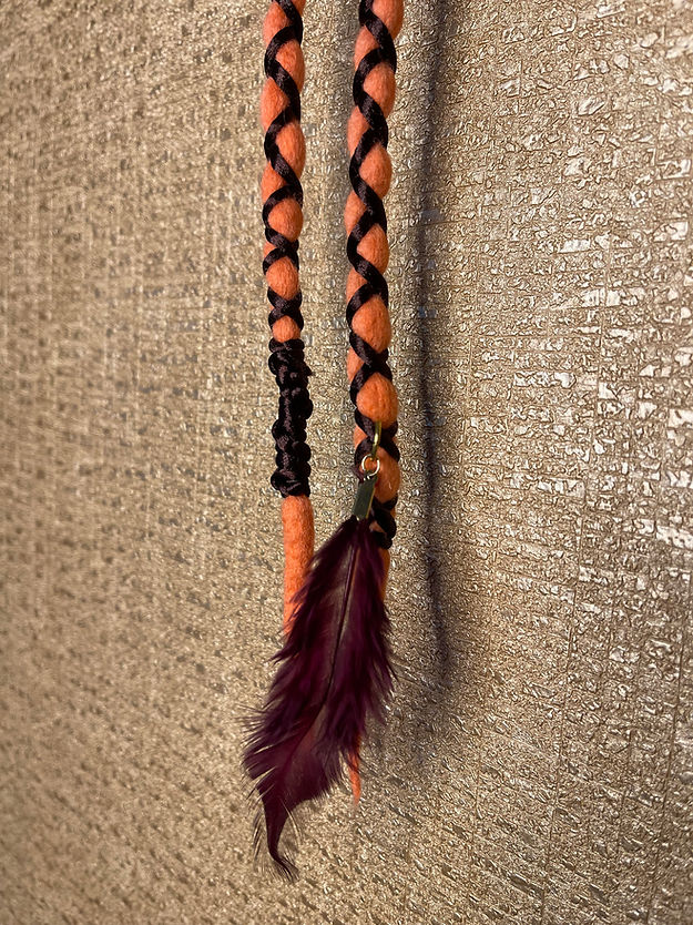 Dark Brown on Orange